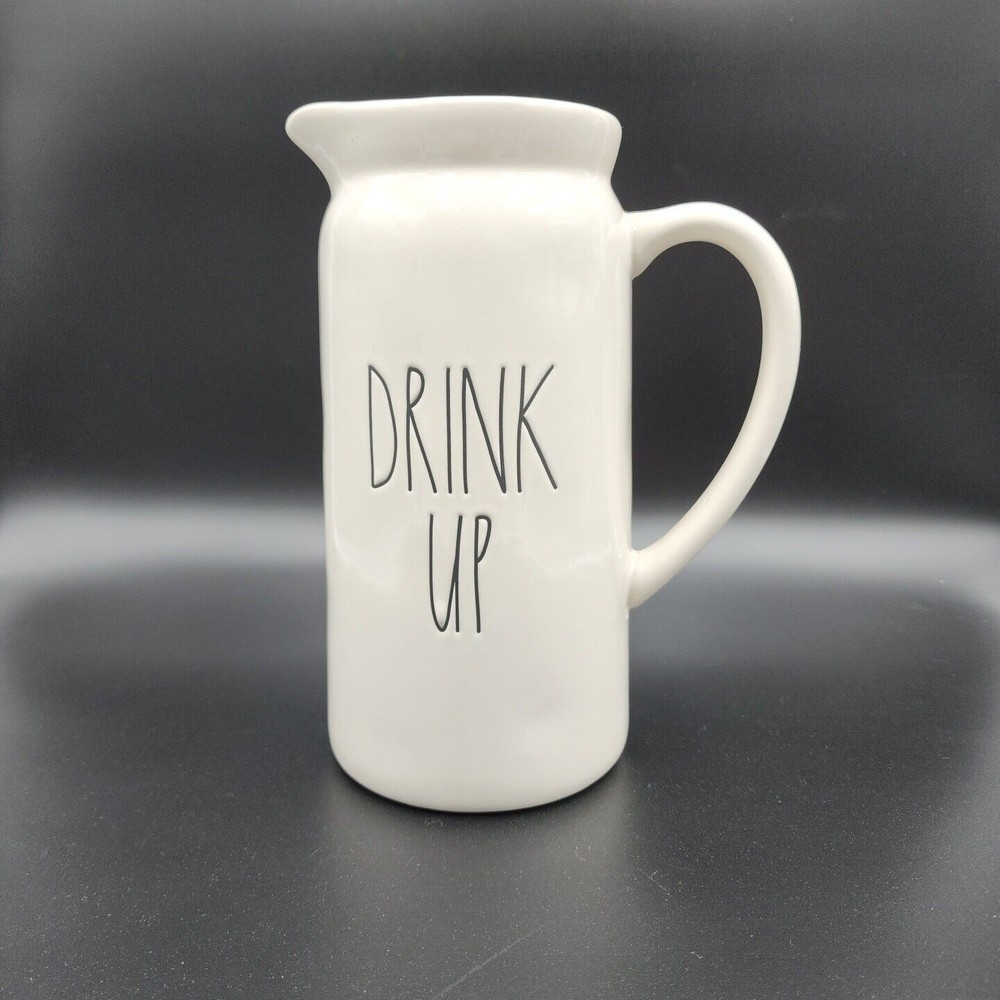 Rae Dunn Artisan Collection By Magenta Ceramic Large Drink Up Pitcher 6 Cups